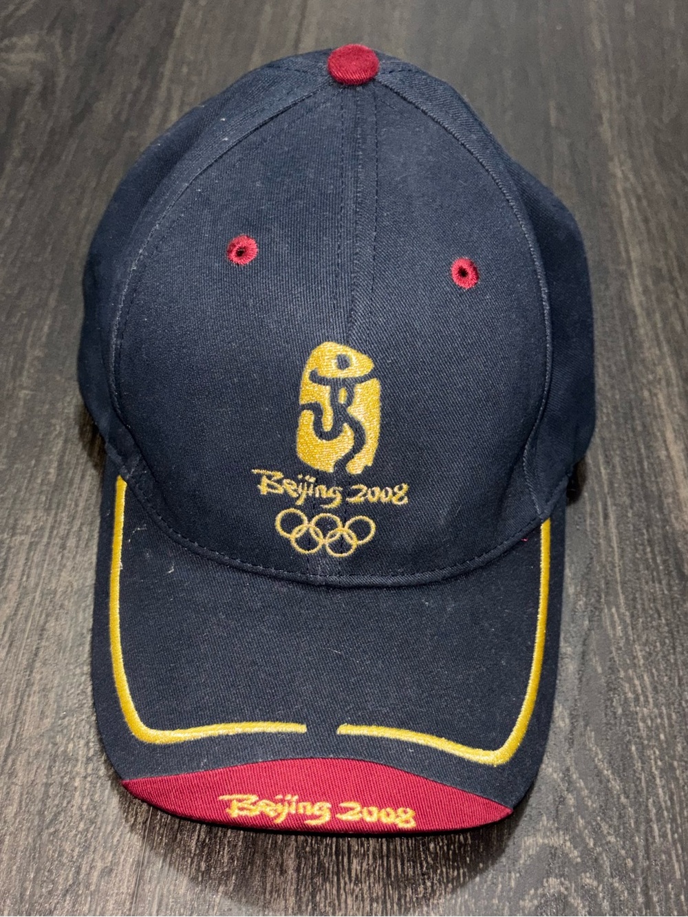 Beijing 2008 Olimpics Baseball Cap Hat OS Adjustable Navy Blue